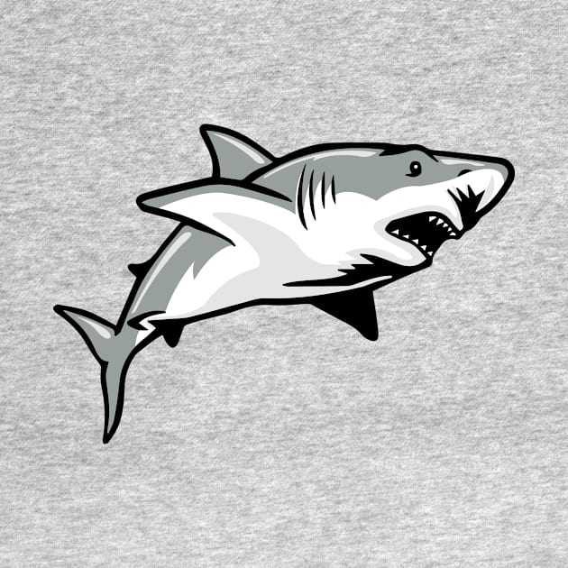 Great White Shark Swimming Logo by AnotherOne